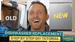 How to EASILY REMOVE an OLD DISHWASHER and INSTALL A NEW ONE | Step by Step DIY Replacement Tutorial
