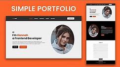 Create Simple Personal Portfolio Website with HTML & CSS | Step by Step Tutorial