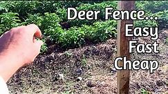 Deer Fence - Inexpensive, Fast, Easy, Re-Usable!