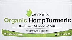 Hemp Joint & Muscle Relief Cream with Turmeric, Arnica, MSM, Hemp Oil & 7 Essential Oils - Non-Greasy & Soothing Formula for Back, Neck, Elbows, Knees, & Hip, 2 oz