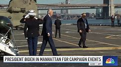 Biden's campaign visit to Manhattan triggers gridlock and pro-Palestinian protest | NBC New York