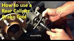 How to use a Rear Brake Caliper Tool - Tutorial / Demonstration
