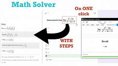 How to cheat on your online math exam. Solve exercises with one snip.