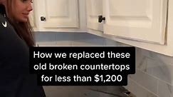 a beautiful and budget friendly way to replace countertops! #hardwoodreflections #kitchenrenovation #homerenovation #budgetfriendly #diy #hometok