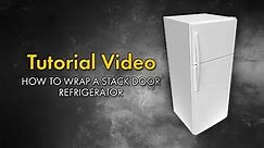 How to wrap a Stacked refrigerator using a custom design print vinyl RM wraps
