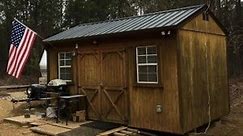 Hunting Cabin Tour (Converted Shed Into TINY HOME)