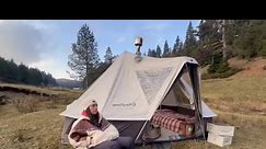 Camping in the wild with new tent.Do you like camping ？#camp #camping #camper #california #fyp #foryou #usa #campinglife #campingtools #all #outdoors #cold #tiktok #hot #outdoorlife #sleep #cooking #rain #campinggear #campingtents #rain