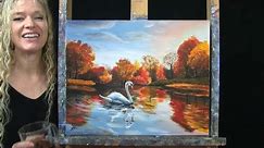 Learn How to Draw and Paint with Acrylics AUTUMN SWAN- Easy Painting Tutorial-Paint and Sip at Home
