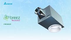 Delta Breez GreenBuilder Series 100 CFM Ceiling Bathroom Exhaust Fan with Dimmable LED Light, ENERGY STAR GBR100LED