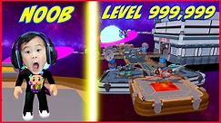 Building Max Level Space Station! Let's Play UFO Tycoon in Roblox! Kaven Game Review