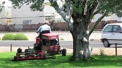 TORO RIDING LAWN MOWER in ACTION
