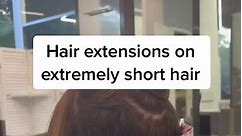 How about hair extensions on extremely short hair ? 😱#hairextensionsmiami #hairsalonmiami #miamihairsalon
