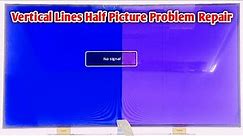 How To Repair Vertical Lines Half Picture Cof IC Problem LG LED TV Panel From Bonding Machine.