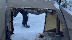 Hot Tent Camping In Heavy Snowfall - P2-1 #bushcraft #build #camp #camping #survival #shelter #wildlife #outdoors #outdoorlife #viral #fyp #foryou | Camping Life
