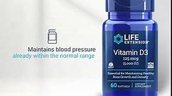Vitamin D3 5000 IU Life Extension 60 Softgel (60 x 3)