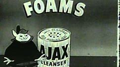 Vintage Old 1950's Ajax Bleaching Cleaner Commercial 4 1952