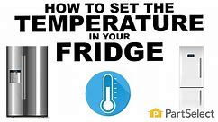Refrigerator Troubleshooting: How to Set The Temperature in Your Fridge | PartSelect.com