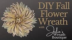 New Fall Flower Wreath Tutorial | Make an Easy Wreath for Your Front Door | Make a Fall Wreath