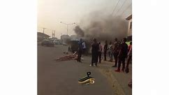 A commercial bus was seen on fire... - Portharcourt Specials