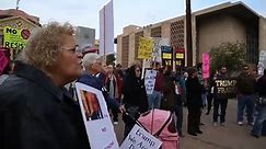 Hundreds protest Trump inauguration at Arizona Capitol