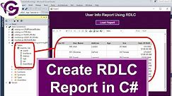 Create RDLC Report in C# with SQL Step By Step | ProgrammingGeek