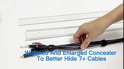 YCLYC TV Cable Hider - 39" Long Cord Cover, Cord Organizer Wall TV Wire Hider, Large Capacity Black Cord Hider, Hide Cables Wall Mount TV,Wire Concealer Wire Hider - W2in*H0.7in L39in