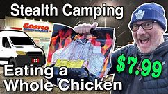 Eating a 2.5lb. Rotisserie Chicken 🍗 at Costco While Stealth Camping 🚐🌙