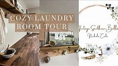 Cozy Vintage Inspired Laundry Room Tour/ Rustic Laundry Room Decor Ideas