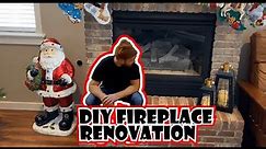 DIY Fireplace Make Over // Installing Brick Veneer and Building a Hearth