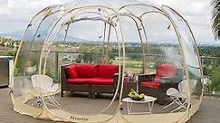 Alvantor Pop Up Bubble Tent - Instant Igloo Tent - Screen House for Patios - Large Oversize Weather Proof Pod - Cold Protection Camping Tent - Beige