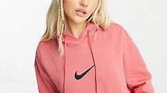 Nike Midi Swoosh hoodie in adobe pink | ASOS