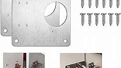(2 Pieces) Cabinet Hinge Repair Plate, Easy to Install Hidden Cabinet Hinge, Bracket Hinge Repair Plate kit, Suitable for Wooden Cabinet Doors, Furniture, Shelves