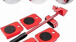 Furniture Lifter Rollers, Gravity Heavy Furniture Appliance Lifter Mobile Mover Sliders Dolly Rollers Arm Tool Set with 4 Sliders for 360° Easy Moving