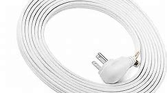 ClearMax 15 Ft, 3 Prong Extension Cord with Multiple Outlets, Heavy Duty 3 Outlet Extension Cord with Flat Head, Power Outlet for Use in Home, Garage or Workshop, 16 AWG Indoor Extension Cord, White