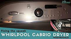 How to fix the sqeak WHIRLPOOL CABRIO DRYER WED7800XL0 and WED8200yw0 | Replacing the Idler Pulley