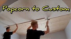 HOW to INSTALL a CEDAR PLANK CEILING | Add VALUE and ASTHETICS to YOUR HOME | Popcorn Ceiling Cover