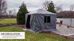 Sojag 10 ft. x 12 ft. Universal Grey Winter Cover For Gazebos 135-9165883