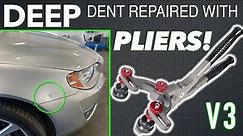 DEEP Dent Fixed With Pliers V3 | Paintless Dent Repair | By Dent-Remover