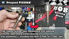 Tiguan MK1 Injectors cleaning seals replacement & testing channel separating plates cleaning -Ep #08