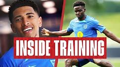 INCREDIBLE Saka, North v South challenge💪 & Jude in the gym | Inside Training | England