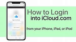 How to Login Into iCloud.com on iPhone or iPad