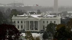 LIVE: A live look at the White House in a snowy Washington, DC, this Thursday morning.
