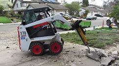 BLASTING Concrete Out With A Skid Steer & Hydraulic Breaker! BEST IN THE WEST!