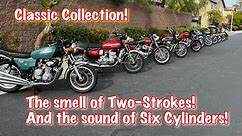 Vintage Motorcycle Collection! The smell of Two-Strokes and sound of Six Cylinders! Take the tour!