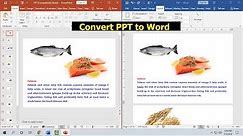 How to Convert PowerPoint to MS Word Editable File