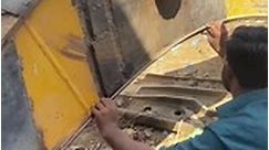 Performing a Backhoe Boom Repair With Extreme Skill ⚒️⚙️ #manufacturing #reels #working #asmr | Marco Dias