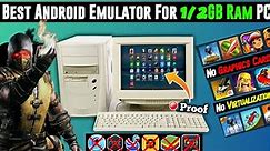 (New) Best Android Emulator 1/2GB RAM PC | NO GRAPHICS CARD | NO VT | 32 Bit | Dual Core PC's