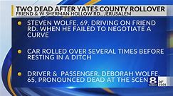 Two dead after Yates County rollover