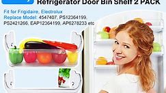 242126602 Refrigerator Replacement Shelves for Frigidaire Electrolux Fridge, Frigidaire Door Shelf Replacement Part Number : 4547407, PS12364199, AP6278233, EAP12364199, PS2421266 (2 Pack) (16''L)