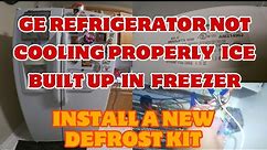 How to Fix GE Refrigerator Not Defrosting | Ice Built up on Freezer | Model GSH25JFTAWW